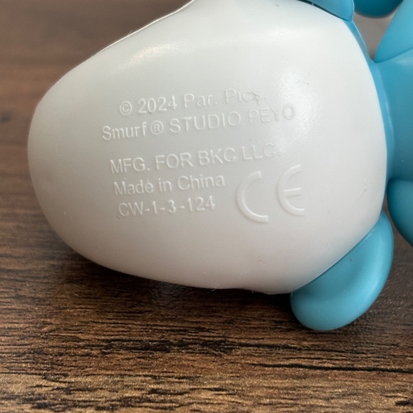 The Smurfs BRAINY & HEFTY Kids Meal Toy Figures Burger King 2024 Cake Toppers - Picture 3 of 10